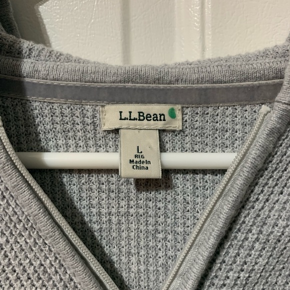 LL Bean Waffle Knit Zip Up Hoodie - Picture 4 of 5